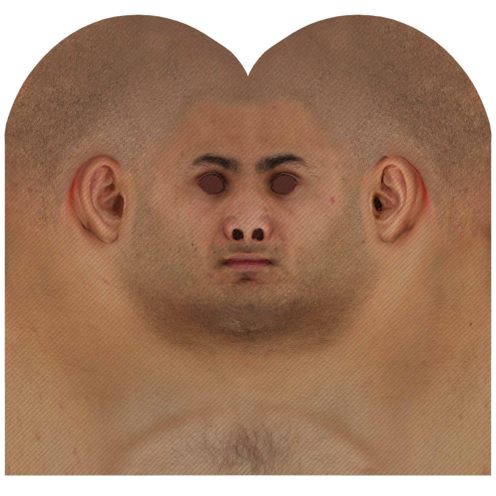 Male Head Texture Map 12